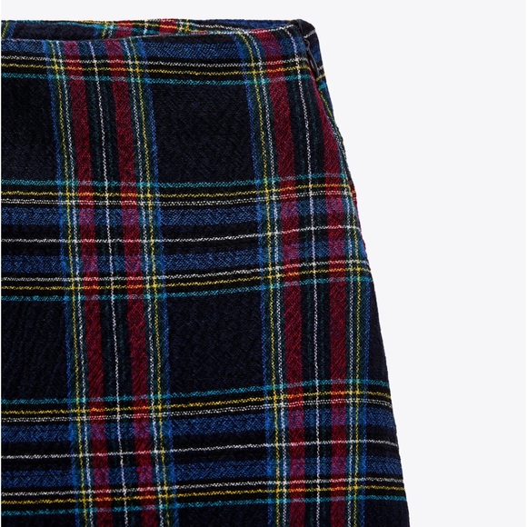 ZARA plaid midi skirt size extra small - Picture 3 of 10